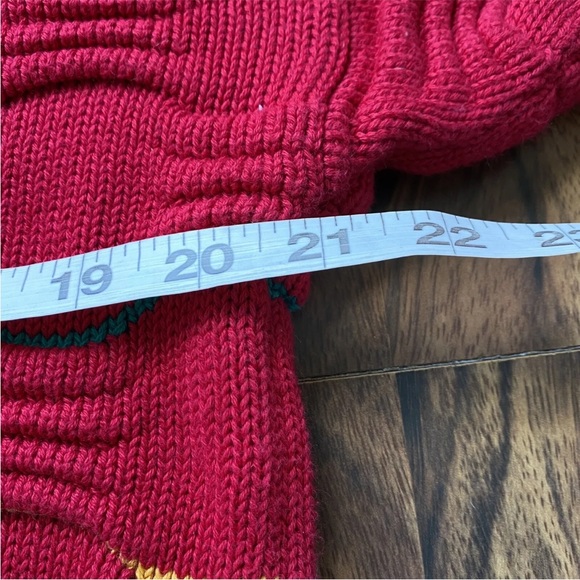 Vtg 90s Textured 3D Sweater Red Colours by Alexander Julian Biggie Smalls Cosby - Picture 11 of 12